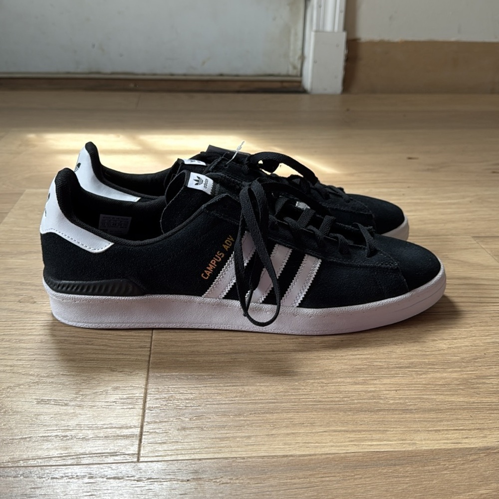Adidas Campus ADV Black and White Sneakers Classic Design Size 13 NEW! - Picture 5 of 8